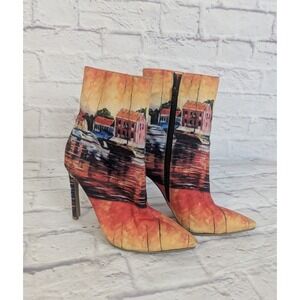 Womens Jeffrey Campbell 3.5" Stiletto High Heel Pointy Toe Ankle Boots Size 37‎